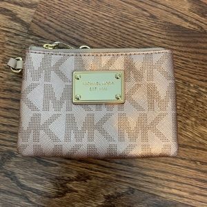 Michael Kors rose gold wristlet